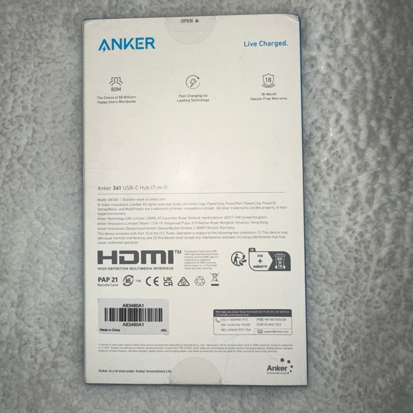 NWT Anker 341 USB-C Hub (7 in 1) - Picture 2 of 11
